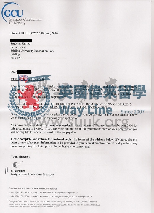 英國格拉斯哥卡里多尼亞大學國際展會管理學碩士