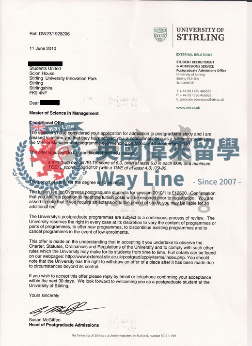 英國斯特林大學管理學碩士