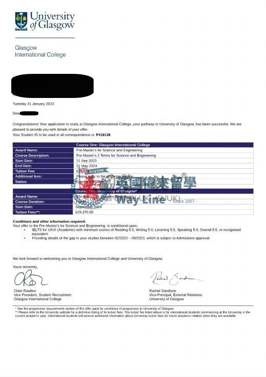 英國格拉斯哥大學科學工程碩士預科+計算機系統工程碩士