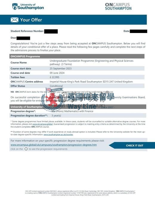 英國南安普頓大學工程與物理科學預科+數學與金融學士