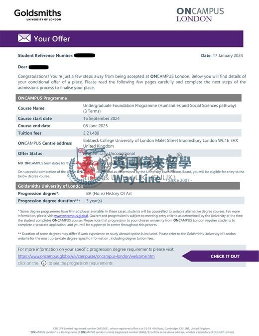 英國倫敦大學伯克貝克學院人文和社會科學本科預科+藝術史學士